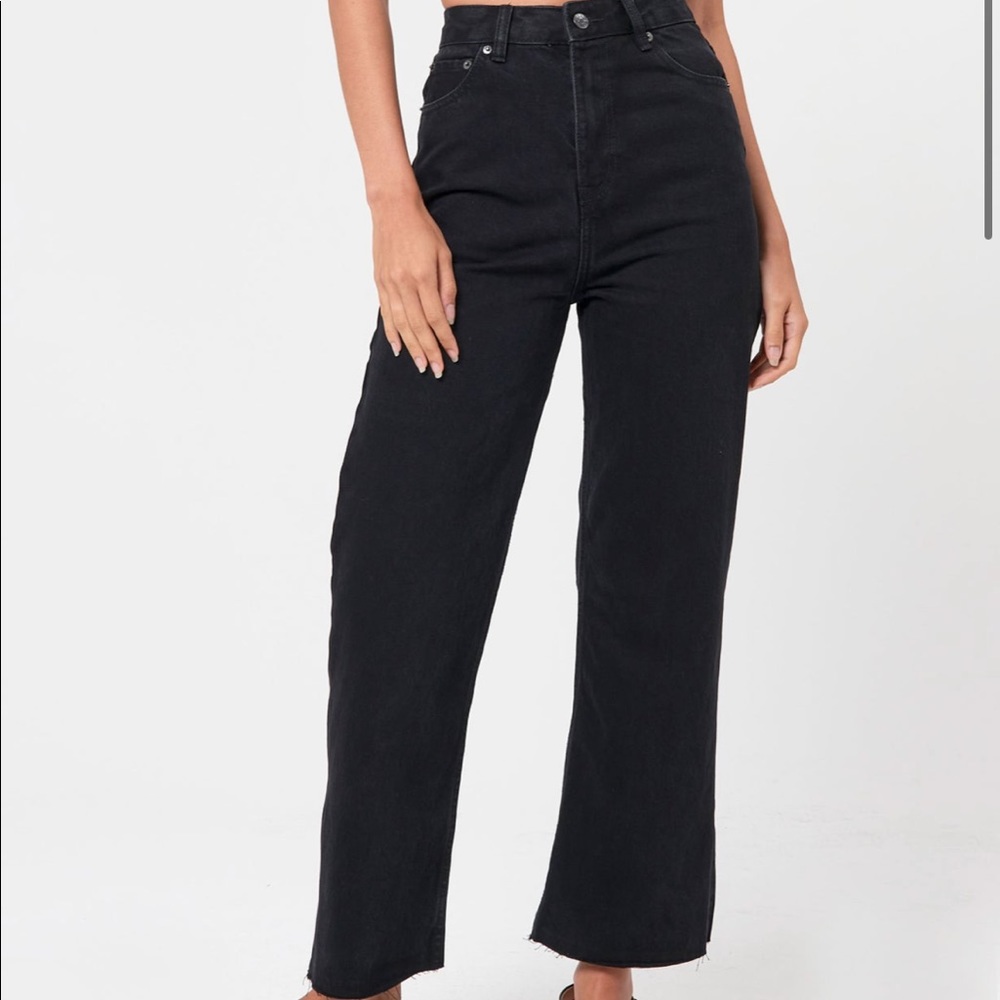 Glassons super high rise washed black mom jean